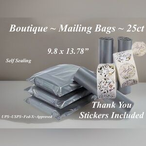 Poly Mailing Bags 9.8 X 13.78” W/Thank You Stickers~25ct & 25ct of Each 〰️🆕〰️